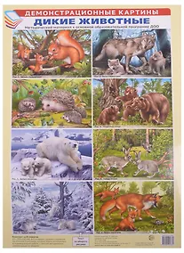 Купить Демонстрационные картины. Дикие животные. Методический материал к основной образовательной программе ДОО — Фото №1
