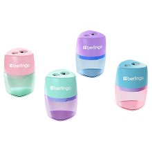 Купить Точилка 2отв. "Haze XL" с контейнером, ассорти, Berlingo — Фото №1