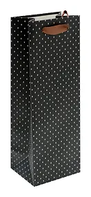 Купить Пакет бутылочный 34,5*12,5*10 "Black shine" бум.мат.ламинат — Фото №1