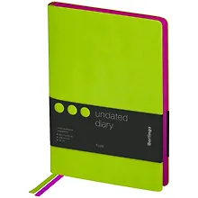 Купить Ежедневник недат. А5 136л "Fuze. Салатовый" иск.кожа, цветной срез — Фото №1