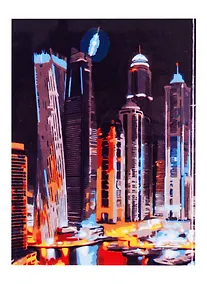 Купить Холст с красками по номерам 22х30см (13цв.) ТМ Рыжий кот Ночной город HS142 — Фото №1