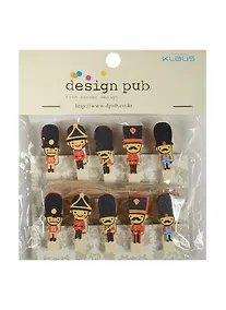 Купить Прищепки декоративные Лондон 10шт деревянные в блистере — Фото №1