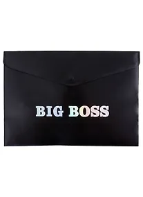 Купить Папка-конверт А4 на кнопке "BIG BOSS", черная — Фото №1