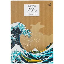 Купить Скетчбук А5+ 80л "Волна", 100г/м2, 7БЦ — Фото №1
