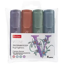 Купить Текстовыделители 04цв "Metallic" ПВХ, подвес, Hatber — Фото №1