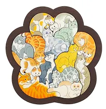 Купить Зоопазл деревянный "Кошки" 14 деталей — Фото №1