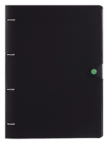 Купить Тетрадь А4 80 листов, клетка, "Favorite Black. No 2" на кольцах, сменный блок, на кнопке — Фото №1