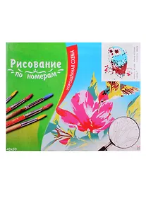 Купить Набор для раскрашивания по номерам ТМ Рыжий Кот Холст Цветная сова 40х50см KTL586 — Фото №1