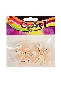 Купить Набор для творчества Декор пришивные цветочки, персиковые, 2шт — Фото №1