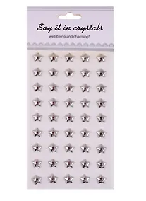 Купить Наклейки звезды серебро, 45 штук — Фото №1