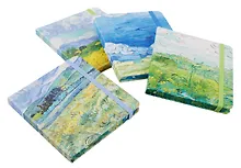 Купить Записная книжка 12*13 112л кл. "Пейзажи" 7БЦ, резинка, ассорти — Фото №1