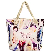 Купить Сумка пляжная Разноцветные перья СП-5289 — Фото №1