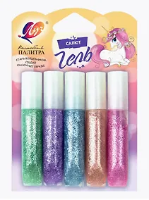 Купить Гель с блестками "Салют" 5 цветов, туба 5 мл — Фото №1