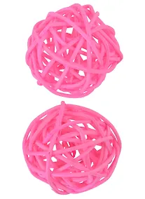 Купить Шар декоративный из лозы, Розовый (2шт.) — Фото №1