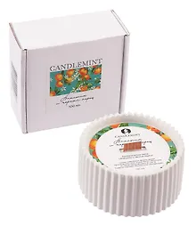 Купить Свеча ароматическая в стакане Апельсин и черный перец (рифленная) (белая) (гипс) (100г) — Фото №1