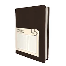 Купить Записная книжка А6+ 136л кл. "Maple. Brown" иск.кожа с поролоном, ляссе, скругл.углы, инд.уп. — Фото №1