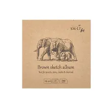 Купить Скетчбук 9*9см 32л "SMLT Art Authenticbaby Brown", 135г/м2, перераб.двухсл.бумага, 7БЦ — Фото №1