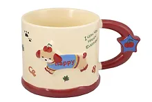 Купить Кружка Собачка в кофточке (керамика, красная ручка) (450мл) (12-B3-6641-202510-STB-02) — Фото №1