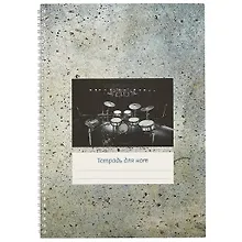 Купить Тетрадь для нот Перископ, "Серый фон (барабаны)", А4, 12 листов — Фото №1
