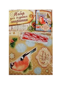 Купить Открытка подарочная хэнд-мэйд Снегирь (1093788) (11х15см) (набор д/созд. открытки) (упаковка) — Фото №1