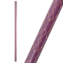 Купить Бумага упаковочная 70*100см "Желтый орнамент на бордовом" глянц., инд.уп. — Фото №1