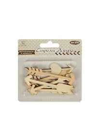 Купить Деревянные элементы Стрелы Амура (8998) (8шт) (Рукоделие) (блистер) — Фото №1