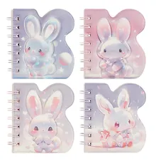 Купить Записная книжка А6- 80 листов в линейку "Зайка", спираль, в ассортименте — Фото №1