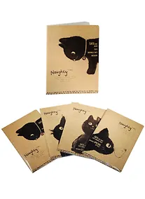 Купить Тетрадь в линейку Naughty cat, B5, 34 листа, в ассортименте — Фото №1