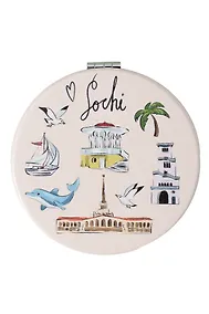 Купить Зеркало мягкое Беседка,чайки,дельфин (7см) (Сочи) (320-135-D1) — Фото №1