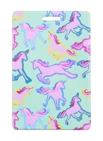 Купить Чехол для карточек Единороги с цветным контуром на мятном фоне (ДГ2021-276) — Фото №1