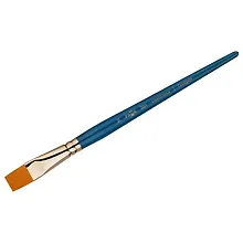 Купить Кисть художественная №16 "Галерея", синтетика, плоская, короткая ручка, Гамма — Фото №1