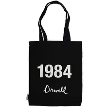 Купить Сумка-шоппер 1984 (Дж. Оруэлл) черная, текстиль 40см.*32см. — Фото №1