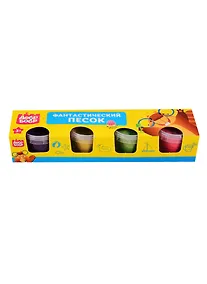 Купить Игровой набор Фантастический песок, 4 цвета по 140 г, в комплекте формочка — Фото №1