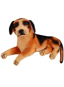 Купить Мягкая игрушка Собака лежащая черные ушки, 26 см — Фото №1