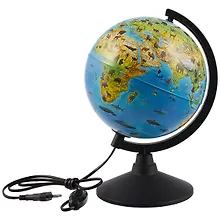 Купить Глобус зоогеографический, подсветка, диаметр 21 см — Фото №1