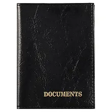 Купить Обложка для автодокументов, чёрная, натуральная кожа, 12.7 x 9.5 см — Фото №1