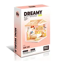 Купить 8004 Конструктор интерьерный для детского творчества – сборный домик Fairy Care «Роскошная тёплая семейная спальня», количество деталей - 82 (материалы: пластик, металл, картон), со световыми эффектам — Фото №1