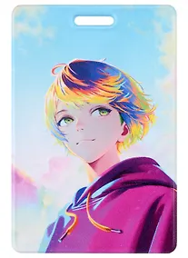 Купить Чехол для карточек вертикальный Аниме Синтонимы Персонаж на фоне неба (цветной) (Медина Мирай) (ДК2022-421) — Фото №1