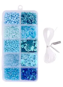 Купить Набор бисера для рукоделия (голубой микс) — Фото №1