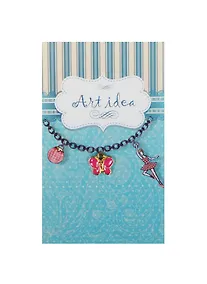 Купить Кулон желтый Бабочка эмаль розовая (QA-7042) (0,8см) (упаковка) — Фото №1