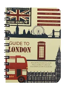 Купить Записная книжка А6 80л кл. "Guide to London" спираль, Kairui — Фото №1