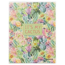 Купить Тетрадь общая «Blooming cactus», 80 листов в клетку, A5 - Lenwa — Фото №1