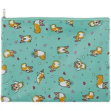 Купить Папка для тетрадей В5 "Корги" молния, ткань, подкла — Фото №1