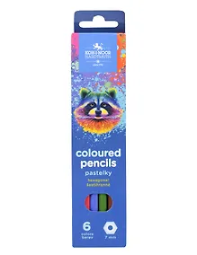 Купить Карандаши цветные 06цв "Racoon" к/к, подвес, Koh-I-Noor — Фото №1