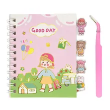 Купить Набор декоративных наклеек в блокноте, 12 листов в комплекте с пинцетом, 90 х 110 мм — Фото №1