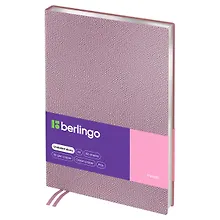 Купить Ежедневник недат. А5 136л "Metallic" иск.кожа, сер. срез, розовый металлик — Фото №1