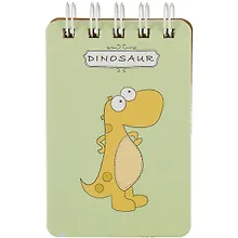 Купить Блокнот А6 80л лин. 100*140 "Dinosaurs" на спирали, ассорти — Фото №1