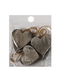 Купить Заготовка из дерева, сердце с веревочкой, 5 шт, 3,5*3,5, серый (11-00410-15-2054G) — Фото №1