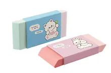 Купить Ластик "Зверушки" большой двухцветный, ассорти — Фото №1