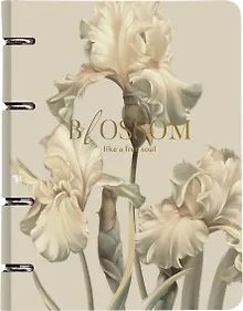 Купить Тетрадь в клетку Blossom. Ирисы светлый, 80 листов, на кольцах, Be Smart — Фото №1